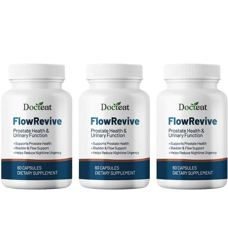 Docteat FlowRevive Prostate Health Urinary Function Botanical Capsules with Saw Palmetto and Pygeum Bark Extract 60 Capsules — image 9