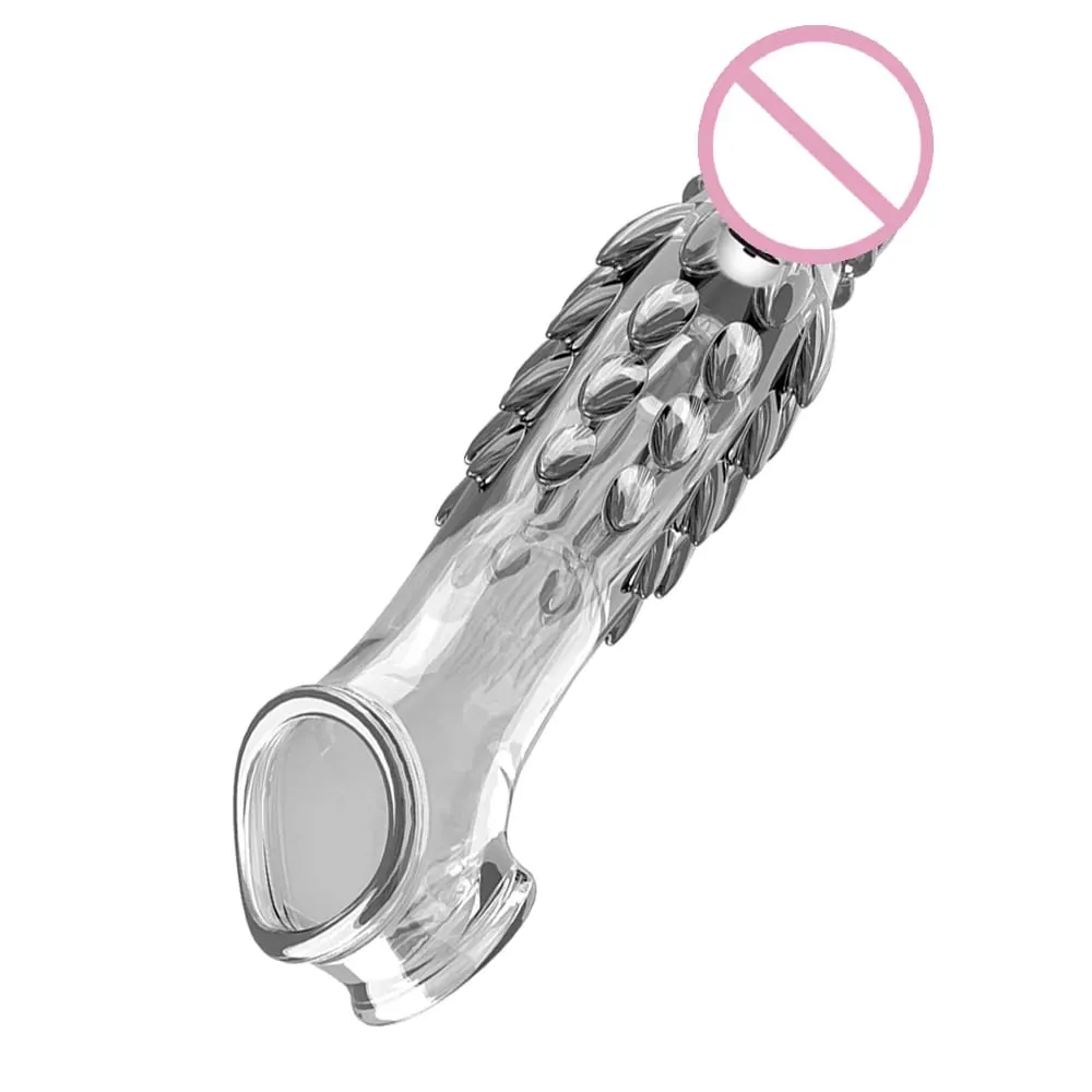Reusable Cock Ring Vibrator Delay Condom Penis Sleeve Extension Extend Dildo Adult Anal Plug Sex Toys For Men For Women Sex Toys