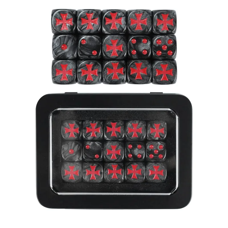 15PCS 16mm/0.63inch D6 Wargaming Dice Set for Tabletop Miniatures Game Damage Tracking Army Faction Themed Dice Tokens — image 11