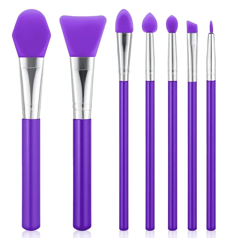 7Pcs Silicone Makeup Brush Set Multi-functional Silicone Face Mask Applicator Brush Facial Mask Mud Mixing Brushes Beauty Tool — image 5