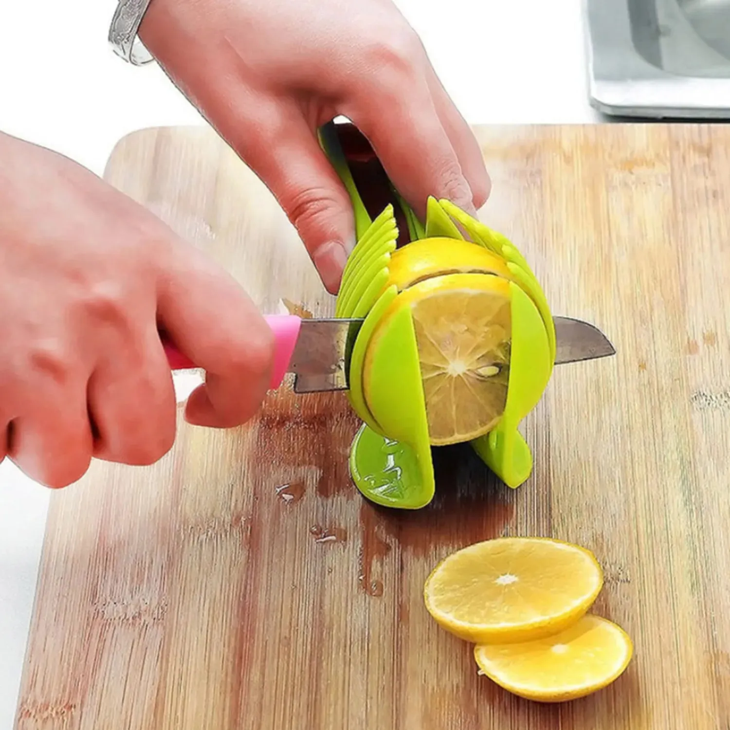 1Pcs Plastic Kitchen Handheld Potato Slicer Tomato Cutter Tool Lemon Cutting Cooking Kitchen Accessories — image 7