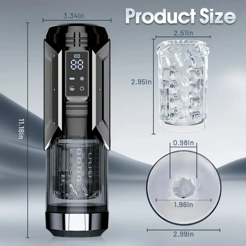 Automatic Telescopic Rotating Masturbator Cup Adult Goods for Men Tongue Licking Masturbator Blowjob Adult Sex Toys Masturbation