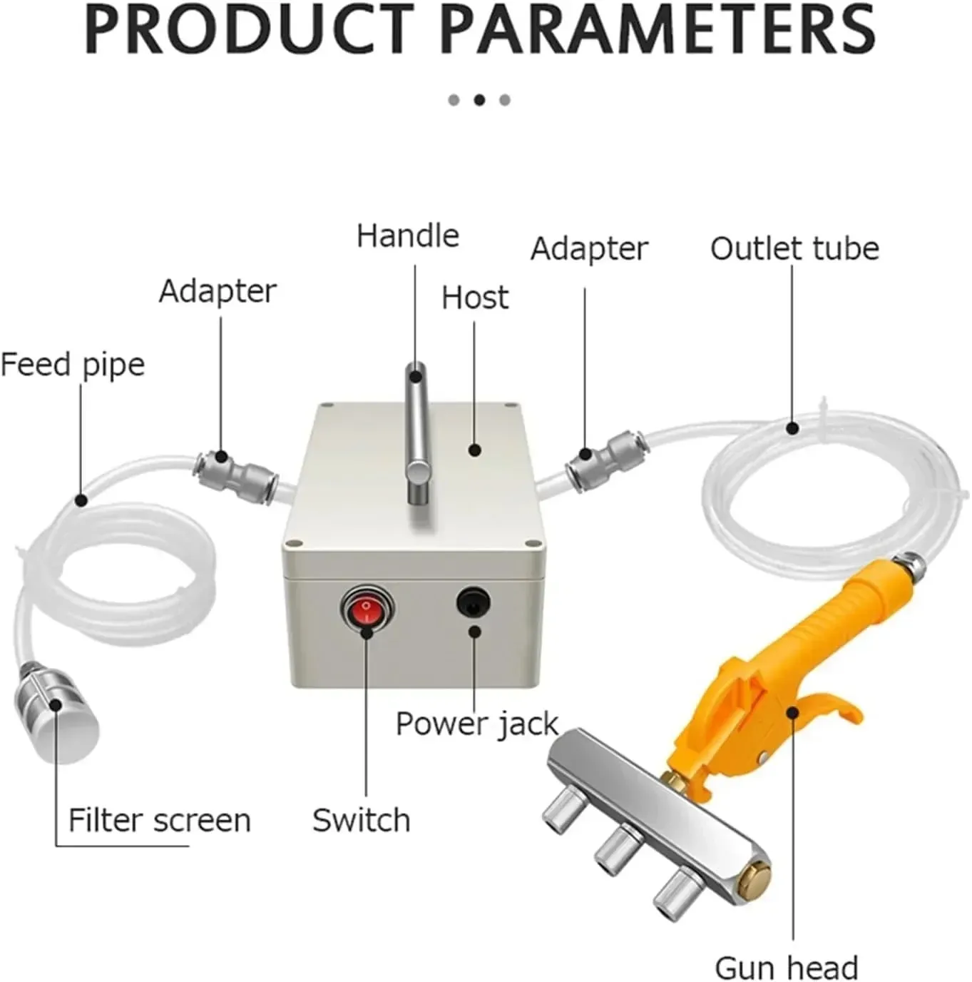 65W Electric Saline Injection Pump Meat Pickling Machine Meat Marinated Syringe Household Meat Processor