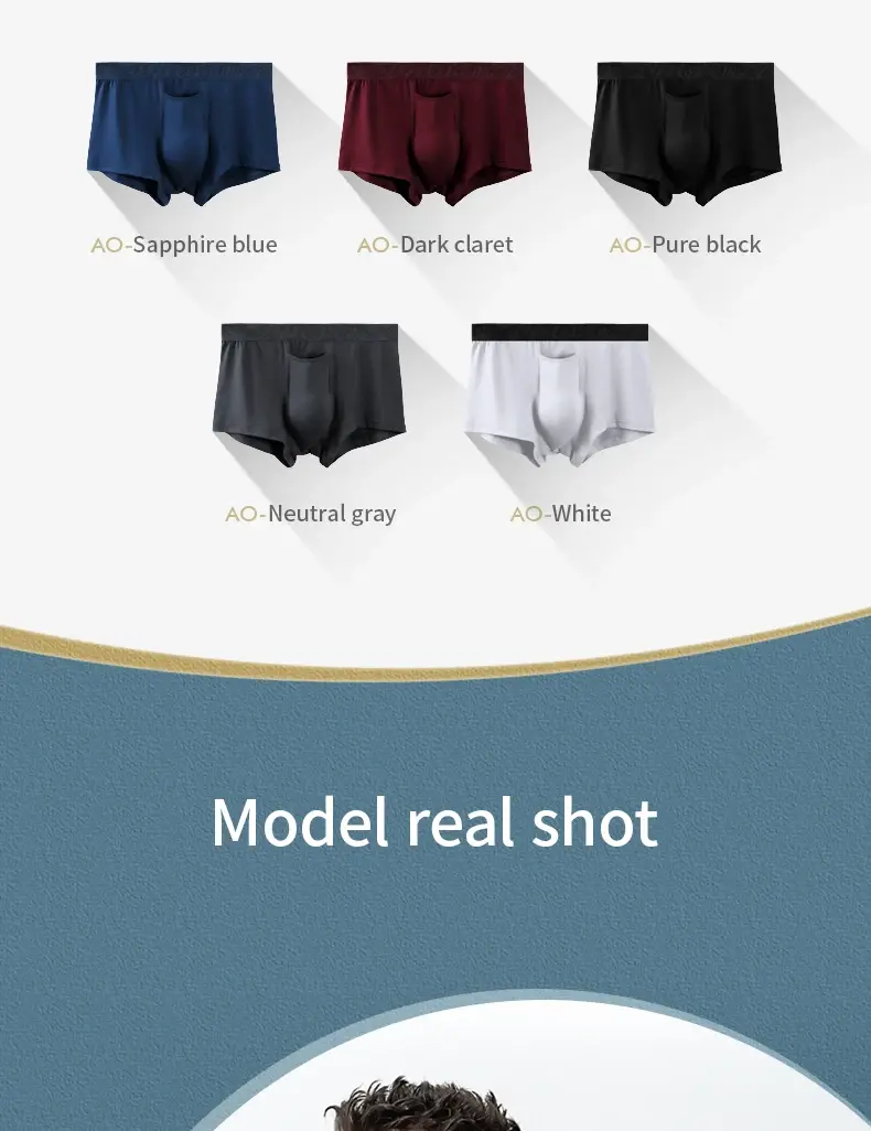 Gun split Briefs Men Modal Summer Breathable Sports boxers Ice Silk ice bag shorts