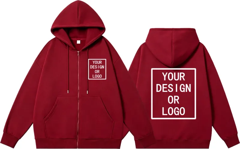Custom Your Own Design Brand Logo/Picture Personalized Custom Men Women DIY Zipper Hoodies Sweatshirt Casual Hoody New Pullover