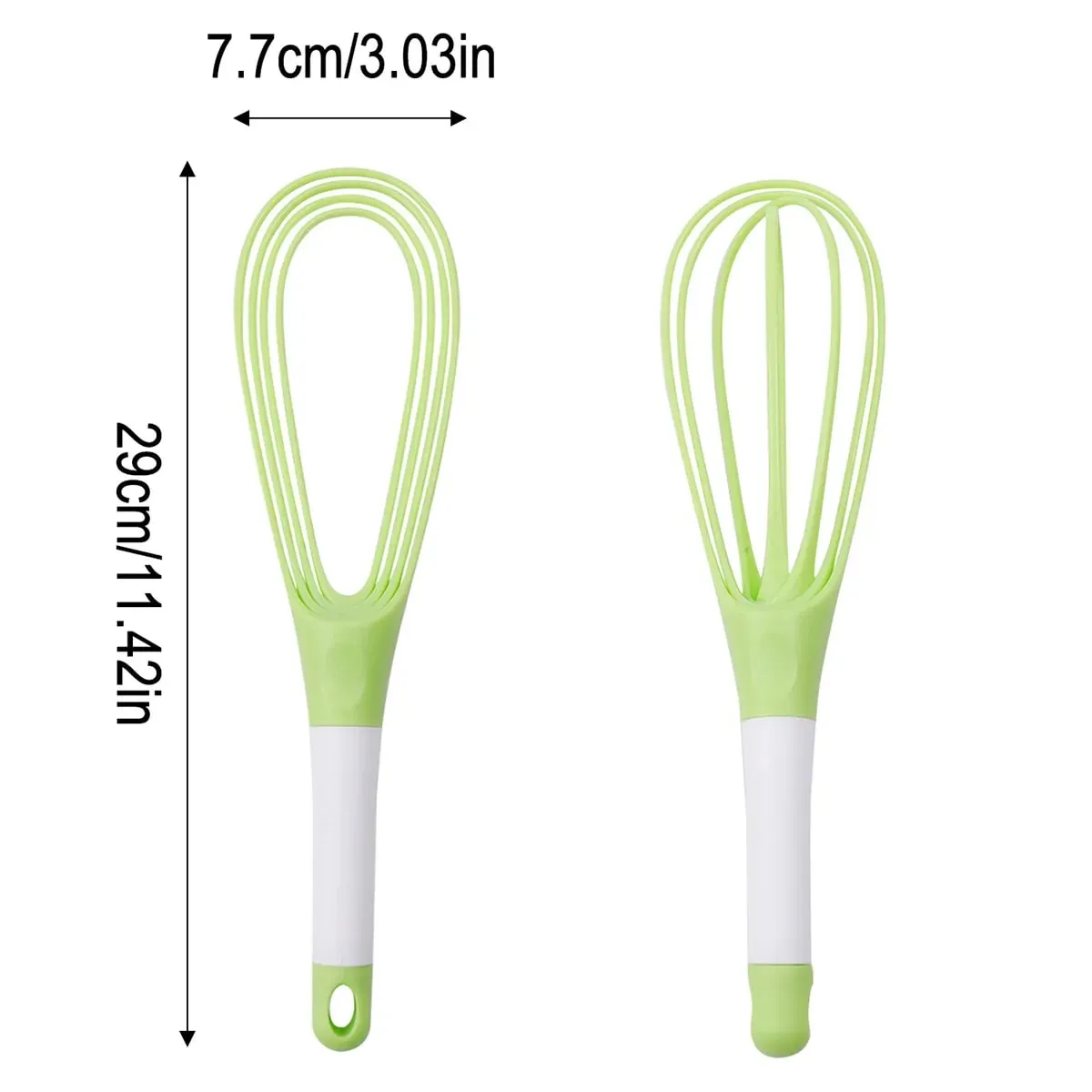 Plastic Dual Use Rotary Egg Beater Foldable Manual Whisk 2 in 1 Multifunctional Kitchen Tool for Beating Eggs and Kneading Dough — image 10