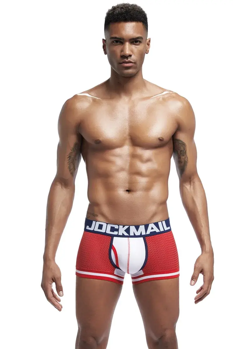 Jockmail Heren Boxer Mesh Ondergoed Ademend Comfortabel Zacht Comfortabel Sportshort Volwassen Man Slipje Kleding Lingerie