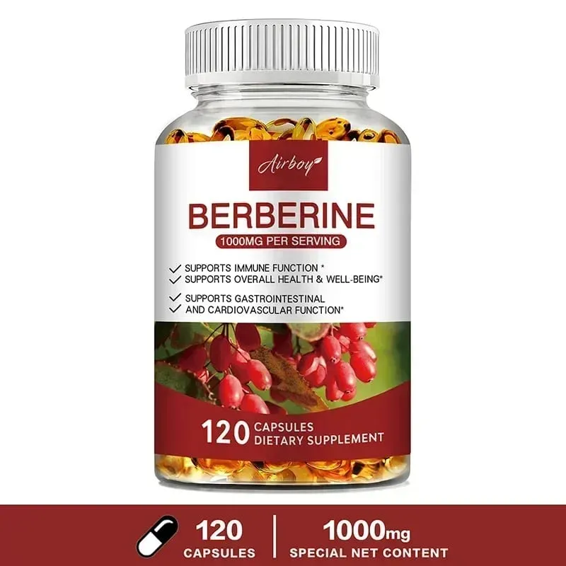 Berberine Capsules - Support Overall Health and Immune Function Promote Digestion Enhance Energy Anti-oxidant and Anti-aging