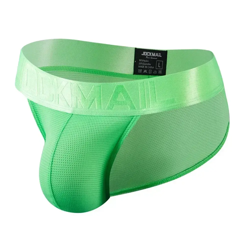 Slip intimo da uomo Mutande in nylon Mesh Slip da uomo ad asciugatura rapida Slip bikini Slip tanga da uomo Sospensorio Intimo gay