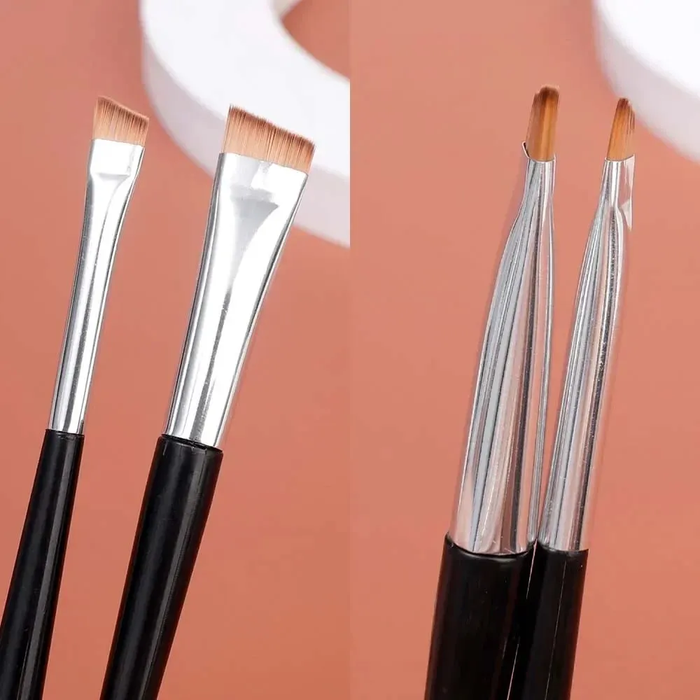1/10pcs Double Head Blade Eyeliner Eyebrow Brush Portable Soft Flat Fine Eye Liner Brow Contour Makeup Brushes Make Up Tools Set — image 6