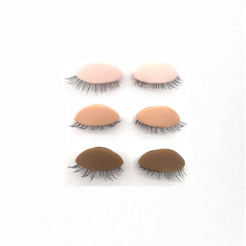 Mannequin Head For Eyelash Extension Training Kit With Removable Eyelids Silicone Cosmetic Model Heads Makeup Tools Gel Material — image 4