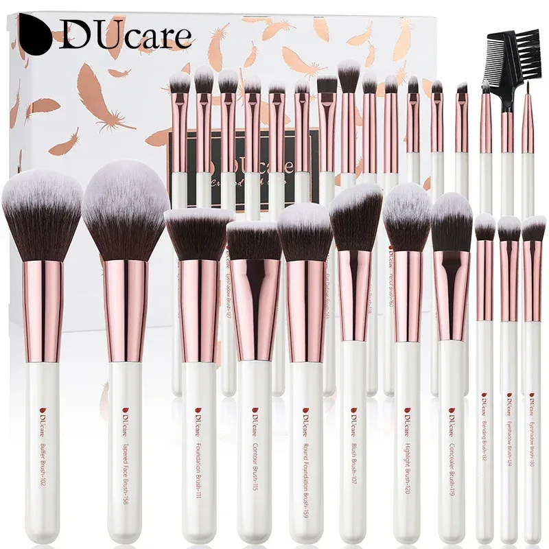 DUcare Black Makeup Brush Professional Makeup Eyeshadow Foundation Powder Soft Synthetic Hair Makeup Brushes Brochas Maquillaje