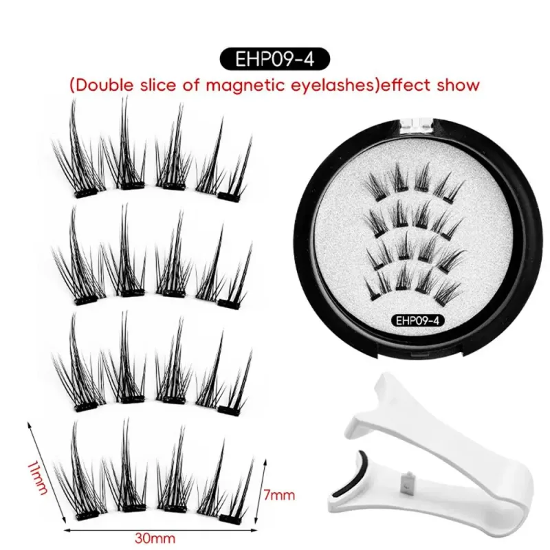 Glue-free Magnetic Eyelashes 3D Natural Effect Magnetic Eyelashes Reusable Eye Makeup False Lashes Beauty Eyelashes Supplies