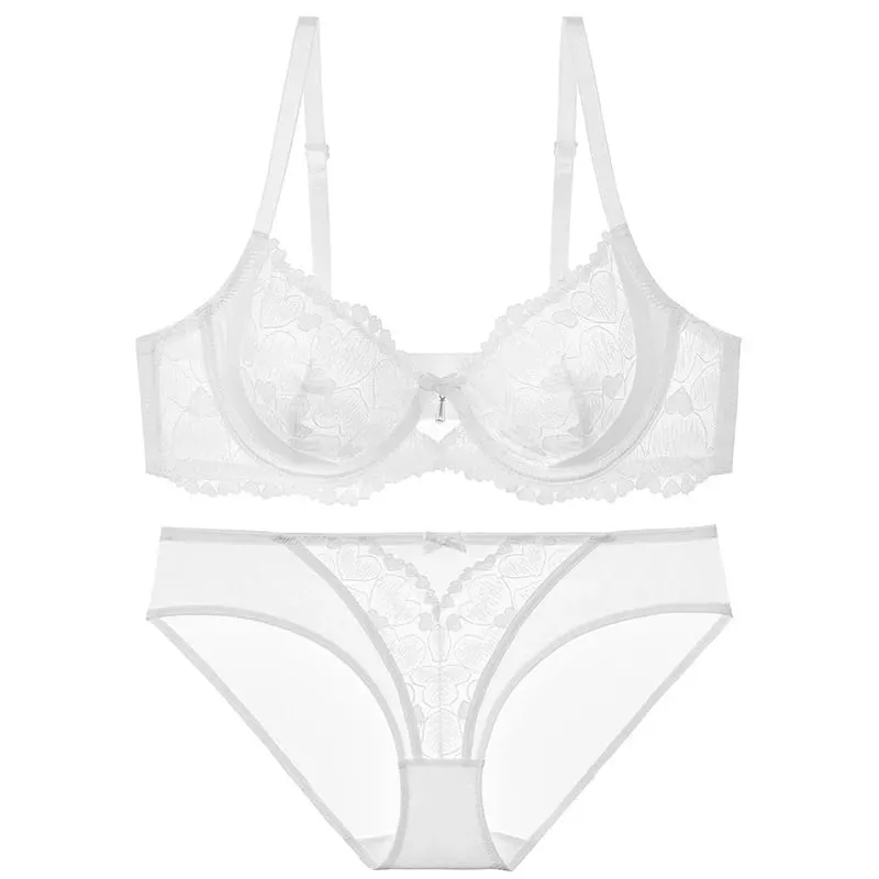 Sexy Lingerie Bra & Panty Set Sheer Floral Lace Teddy Ultra Thin Soft Comfortable Women Nightwear S-3XL Christmas Gift MOYISU — image 9