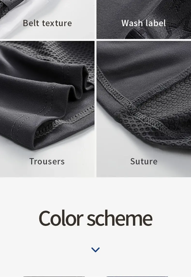 Ropa interior deportiva extendida, calzoncillos tipo bóxer para hombre, pantalones cortos cuadriláteros de entrenamiento transpirables de talla grande para correr, antiabrasión Modal — image 10