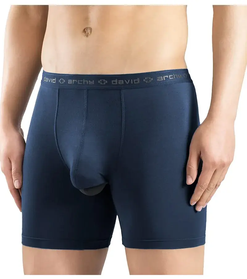 David Archy 3 Pack Mens ชุดชั้นในกางเกงบ็อกเซอร์ Basic MicroModal Soft Breathable Mens Dual Pouch Boxers Quick Dry กีฬาฟิตเนส