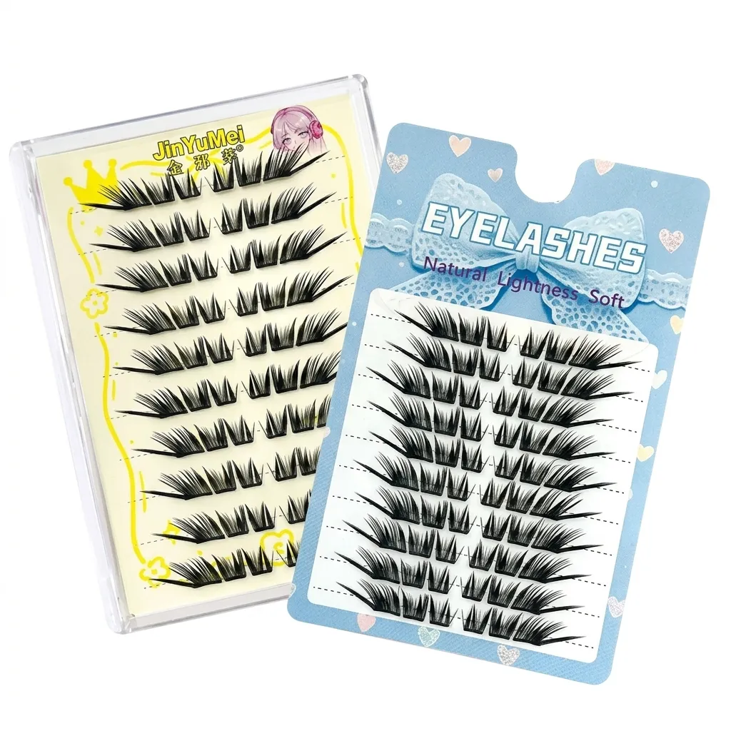 Random Package Cluster False Eyelashes Natural Volume C Curl Eye Lashes For Beginners Daily Makeup Matte Makeup Eyes Makup Tools