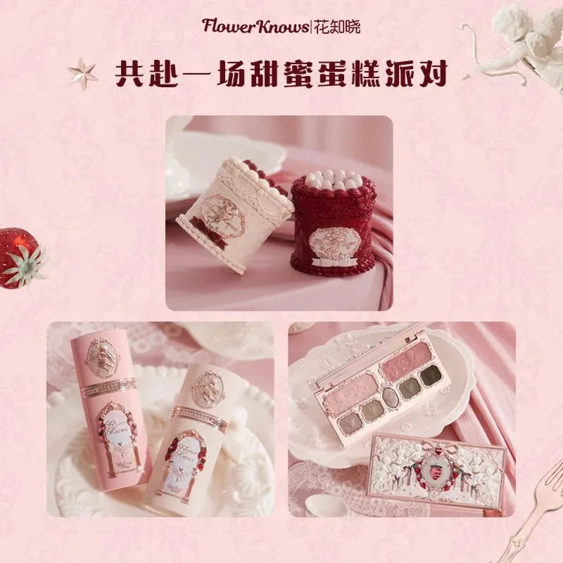 Flowerknows Gift Box Makeup Set Little Angel Full Box Lip Glaze Blusher Shell Jewelry Flower Know Birthday Gift Kit