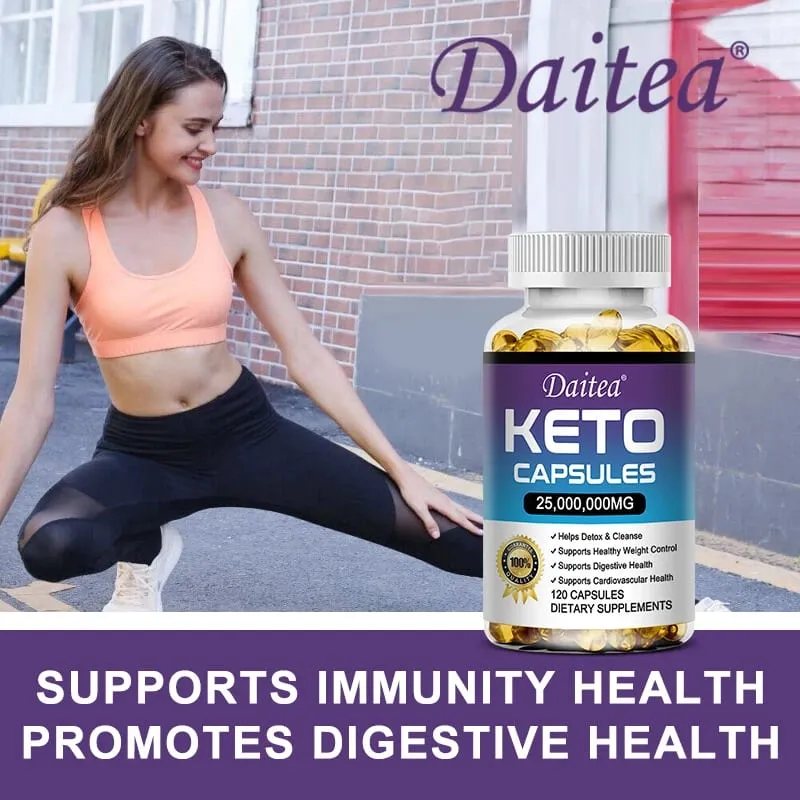 Organic Keto Detox Capsules - Flat Belly Deep Cleansing Detox Provides Energy Fat Burning Appetite Suppressant