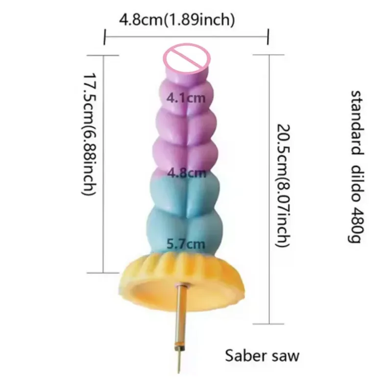 Šavlová přímočará pila velká silikonová dilda přímočará pila 3XLR VAC-U-LOCK Adaptérové ​​nástavce Sex Machine