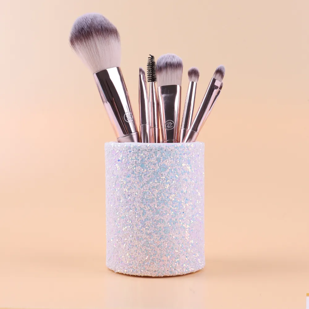 Makeup Brush Holder Organizer Crystal Vanity Decor Bling Personalized Comb Brushes Pen Storage Box Container