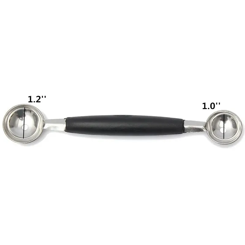 1PC Multi functional ice cream scoop Stainless steel double headed fruit ice cream scoop Watermelon Ball Digger Kitchen tools — image 3