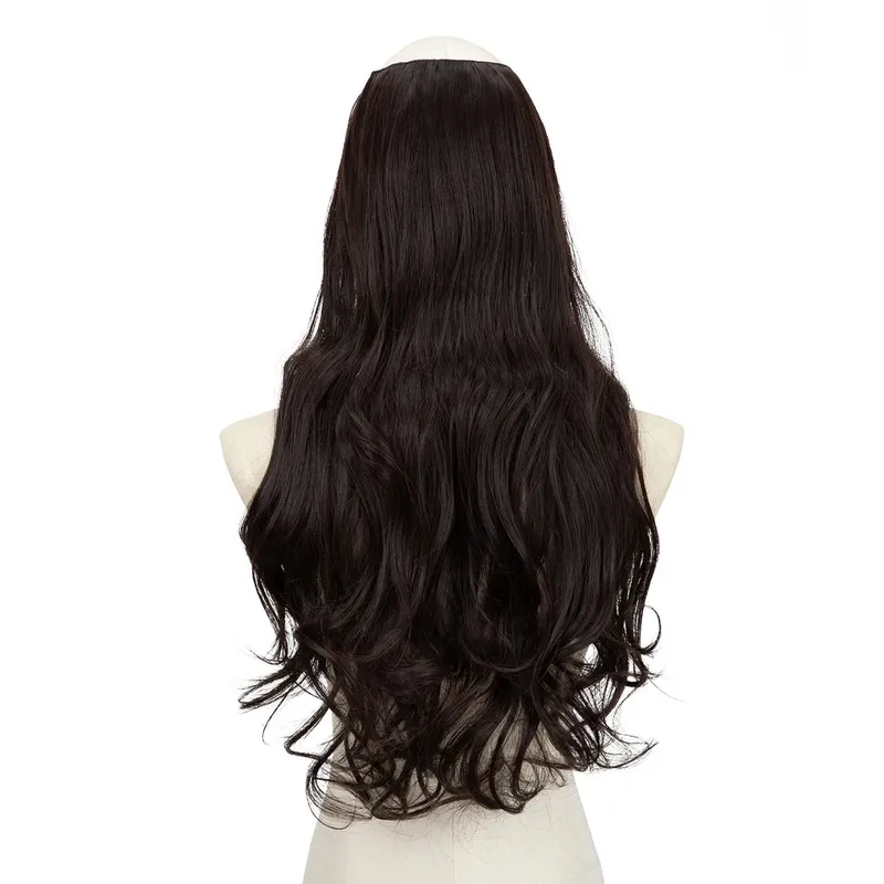 U-Part Synthetic Clip In Hair Extension Long Thick Curly Natural Blonde Flase Hair Hairpieces For Women Heat Resistant — image 21