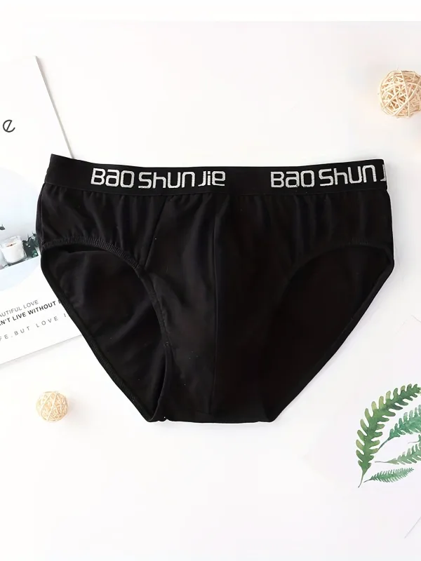 Ropa interior de algodón para hombre, 5 piezas, color negro, cómoda, transpirable, Simple, a la moda, calzoncillos para hombre, combinación de ropa interior deportiva informal