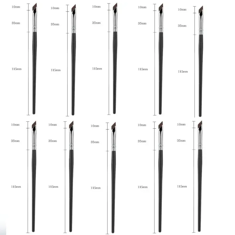 1-16pcs อัพเกรดใบมีดแปรงอายไลเนอร์ Ultra Thin Fine มุมแบน Eyebrow แปรง Brow Place แปรงแต่งหน้าที่แม่นยำรายละเอียดแปรง