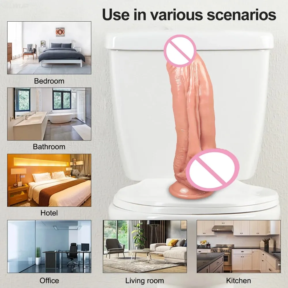 Průměr Obrovské Tlusté Dildo Realistické Silikonové Dilda Silná přísavka Anal Play G-bod Giant Dildo Anální sexuální hračky pro ženy Muži