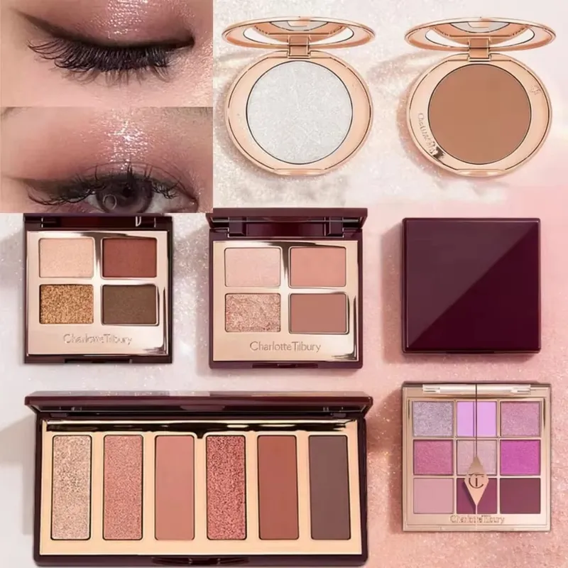 Charlotte Tilbury Hollywood Flawless Liquid Highlighter Hydrate la peau Palette de luxe Finitions métalliques chatoyantes satinées et mates