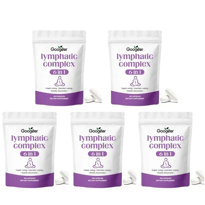 Googeer Lymphatic Complex 6-in-1 Capsules with Lymphatic Circulation and Drainage Support Magnesium Zinc Minerals 90 Capsules — image 10