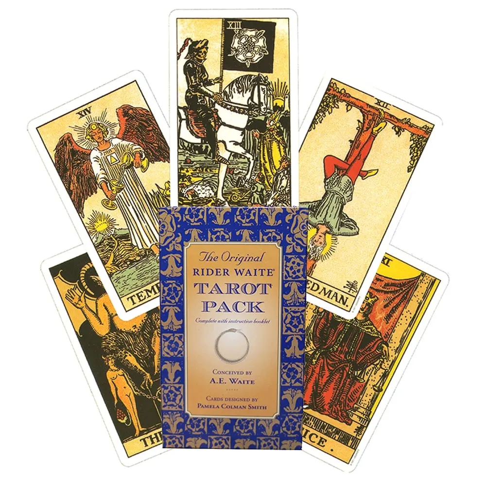 10.3*6Cm Dek Tarot Rider Waite Asli 78 Buah Kartu untuk Pemula Edisi Klasik