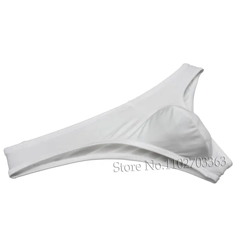 Men's Bikini Briefs Triangle Underwear Pucker Back Micro Briefs Elastic Shiny Summer Low Rise Beach Briefs Sexy Silky Smooth
