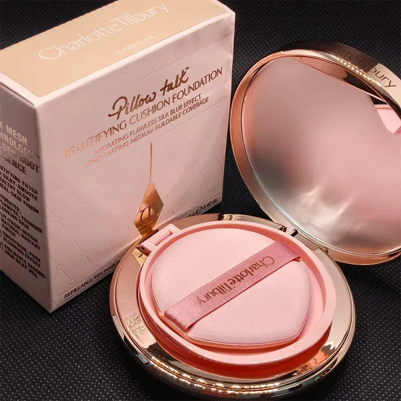 Charlotte Micro Light Powder Air Cushion Small Gold Plate Setting Powder 2 Color Powder Blusher Essence Oil Tilbury Cosmetics — image 12