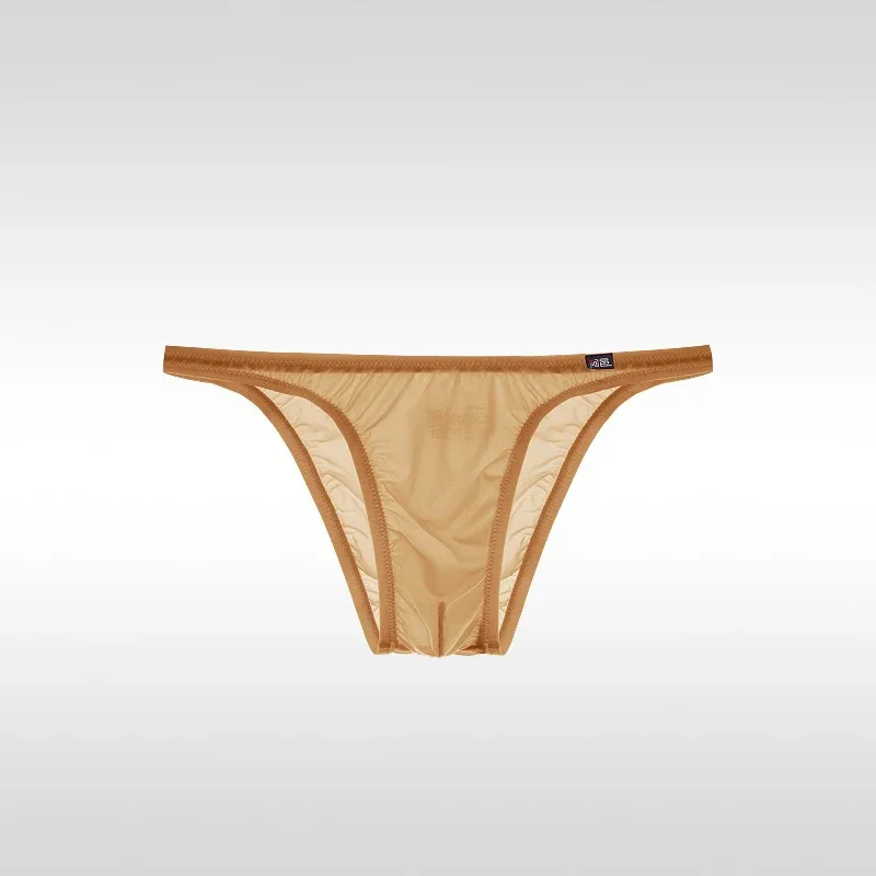 Men's Underwear Sexy Low-Waisted Ice Silk Ultra-Thin Silky Japanese Small Triangle Pants One-Piece