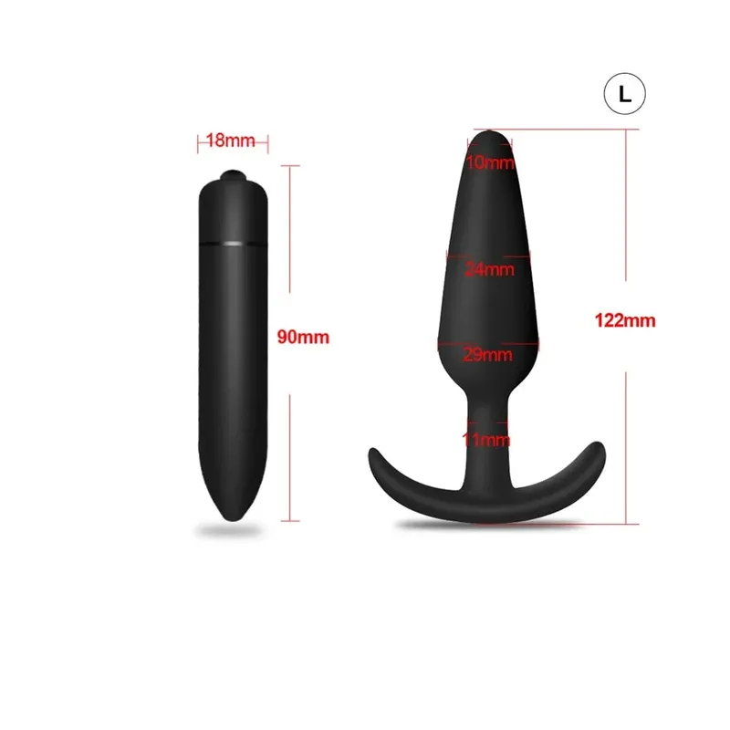 4pcs Beginner Silicone Butt Plug Anal Plug for Men Prostate Massager for Gay Mini Anal Bullet Vibrator Sex Toy for Men Women