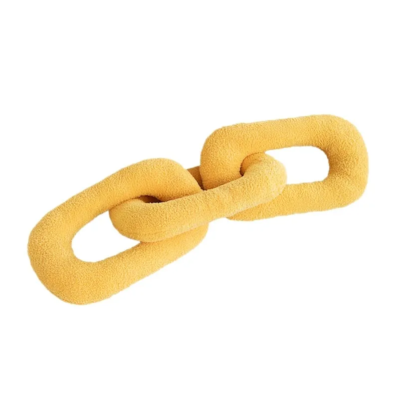 60-95CM Creative Iron Chain & Knot Pillow Stuffed Soft Sofa Cushion Nordic Style Home Plush Decoration Irregular Shaped Plush