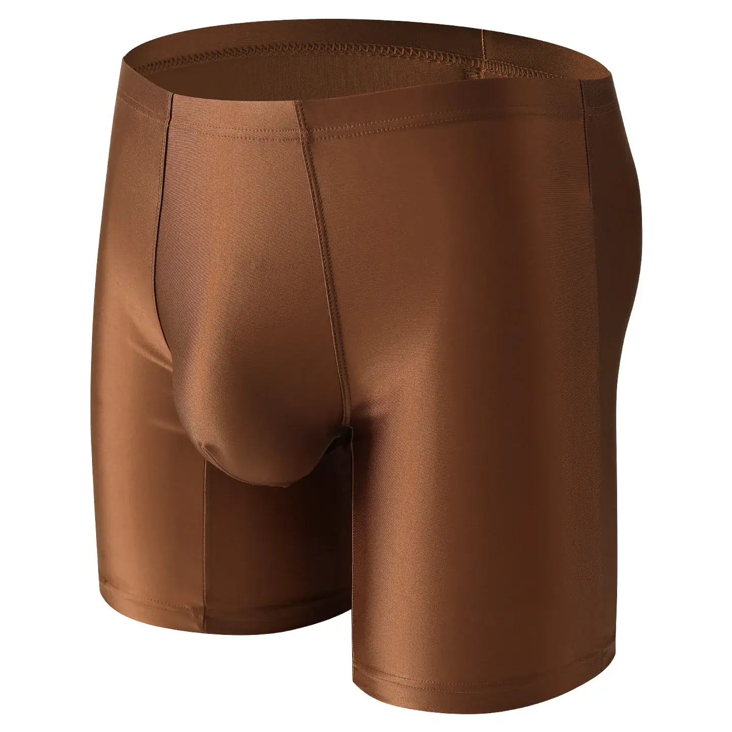 Mens Underwear Boxers Man Solid Slim Ice Silk Extended Leg Boxer Shorts Ropa Middle Waist Sports Panties Male Underpants M-XXL