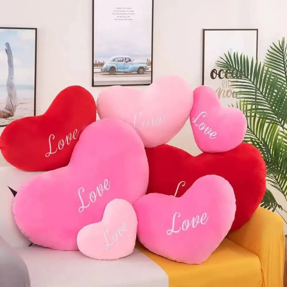 New Heart Shape Heart Pillow Red Color Pink Color Soft Pillow Valentines gift Pillow Home Decorative