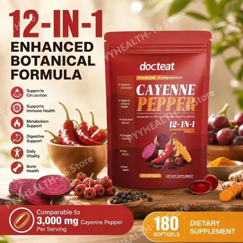 Docteat Cayenne Pepper 12-i-1 softgels i