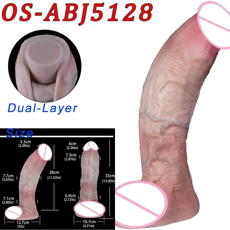 47cm realistická dlouhá dilda s dvojitou hlavou anální vaginální stimulátor Sexuální hračka s přísavkou pro lesbické páry Gay Muži Nástroje pro dospělé