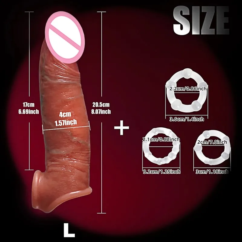 Man Dick Enlargement Semen Lock Ring For Men Delayed Ejaculation Soft Silicone Penis Sleeve Hollow Cock Ring Adult 18+ Sex Toy