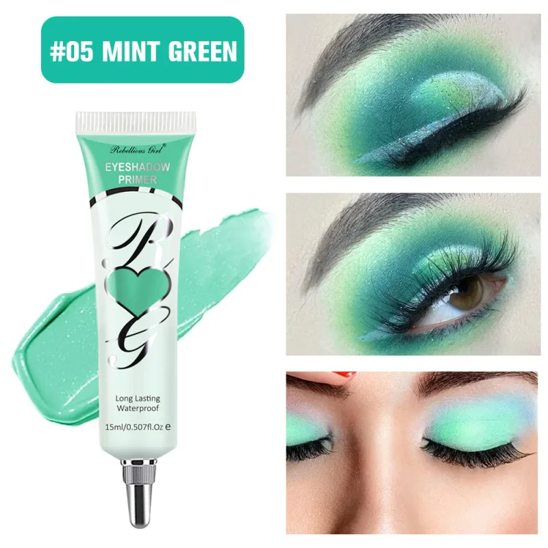 White Dark Matte Eye Shadow Primer Suitable for Oily Eyelid Eye Makeup Base Waterproof and Stain Resistant Durable Cream Liquid