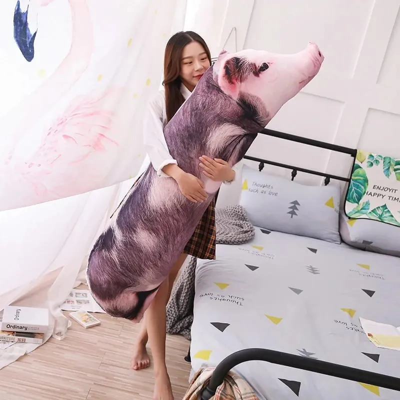 50cm Sleeping Pig Plush Pillow Stuffed Printing Animal Pillow Lumbar Support Bed Chair Cot Decor Cushion — image 3