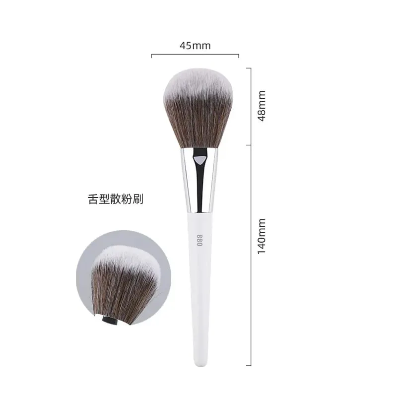 1 Buah Kuas Rias Bubuk Putih 3D Kuas Rias Dasar Foundation Cair 3D Alat Kecantikan Concealer Mata Wajah Detail Pencampur Eyeshadow