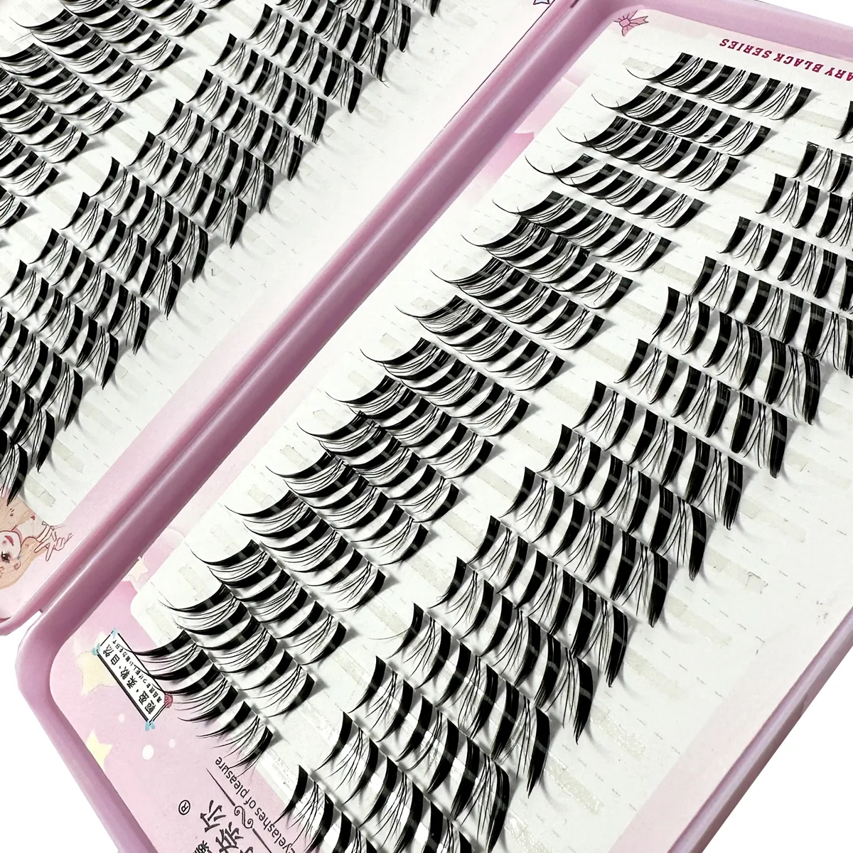 32Rows Fox Eye Manga Cluster Lashes Cat Eye Lashes Individual Lashes Natural Look DIY Eyelash Extension Volume Lash Clusters — image 6