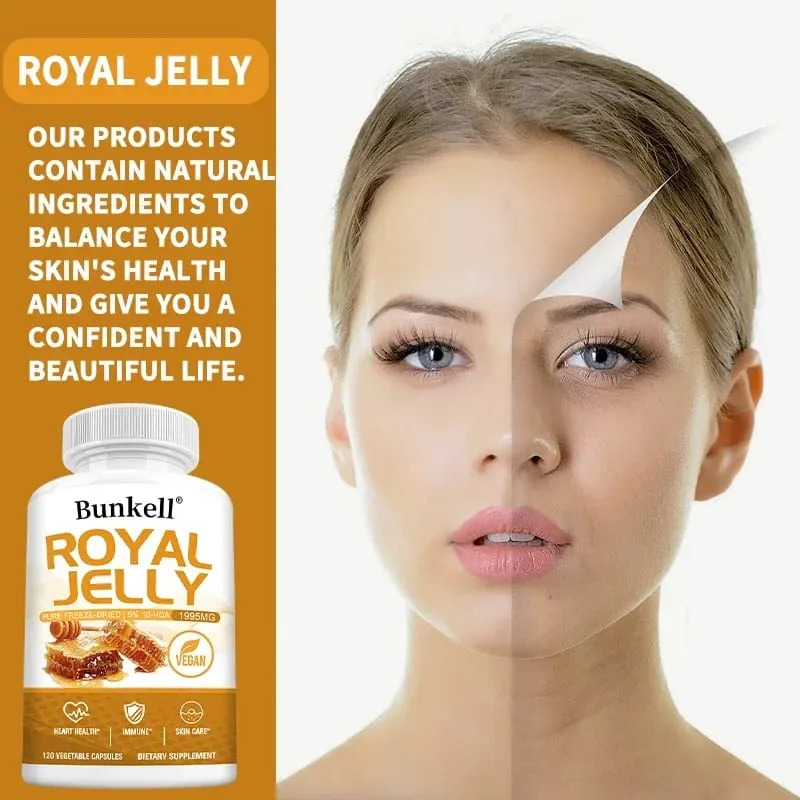 Royal Jelly 1995 Mg - Joint Support Antioxidant Supports Immune System Cardiovascular Health - Non-GMO Gluten-Free Formula