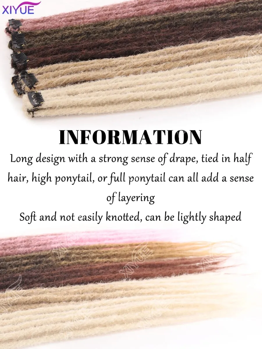 24 Inch Synthetic BB Clip Dreadlock Hair Extensions Dreadlock Extensions Hip-hop Ombre Hair Extensions African Tribe Style XY — image 4