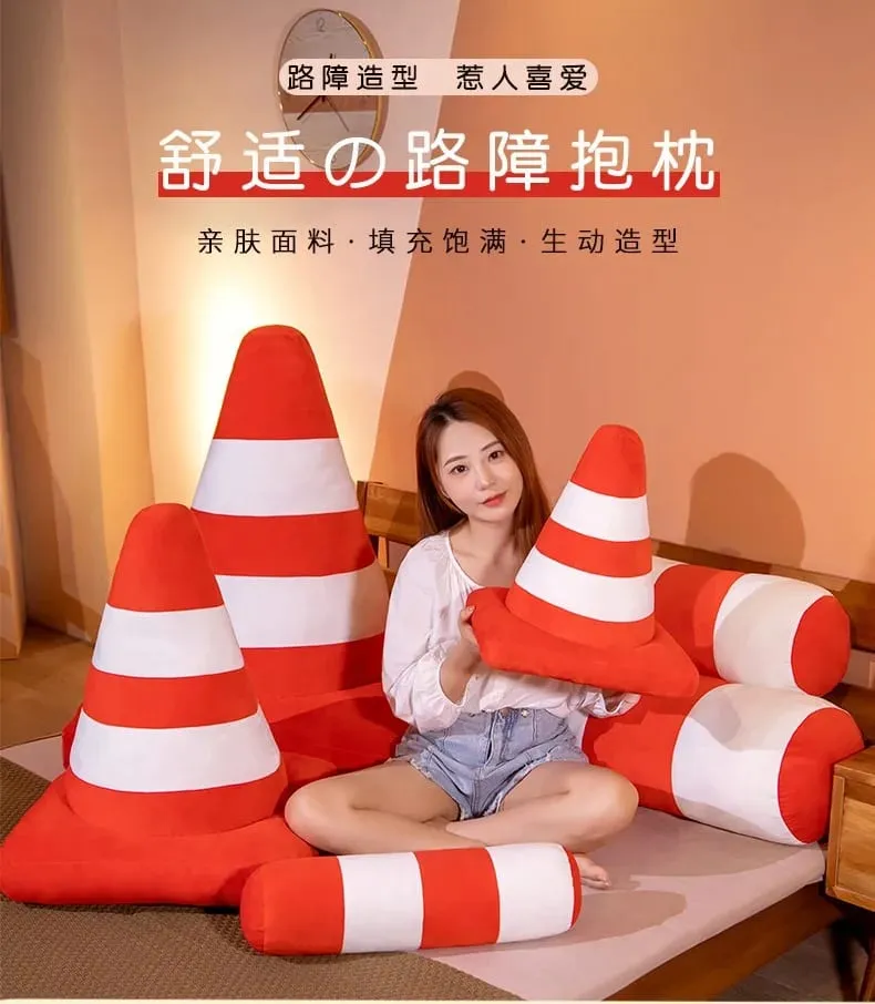 Hot Simulation Vehicle Plush Pillow Creative Roadblock Road Railing Toys Stuffed Soft For Home Decor Prop Sleeping Cushion